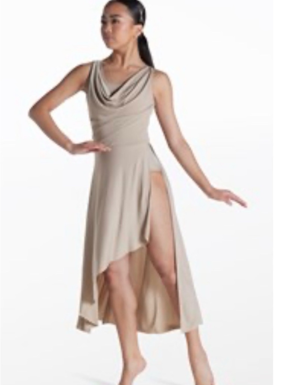 Cowl neck matte dance costume AM